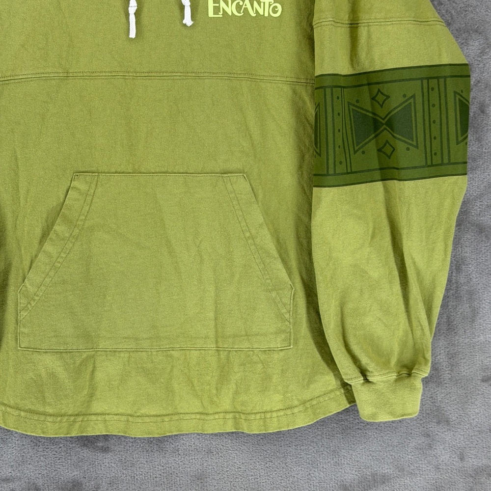 Disney Spirit Jersey Encanto Bruno Hoodie Olive Green Cotton Mens Large L - Picture 5 of 12